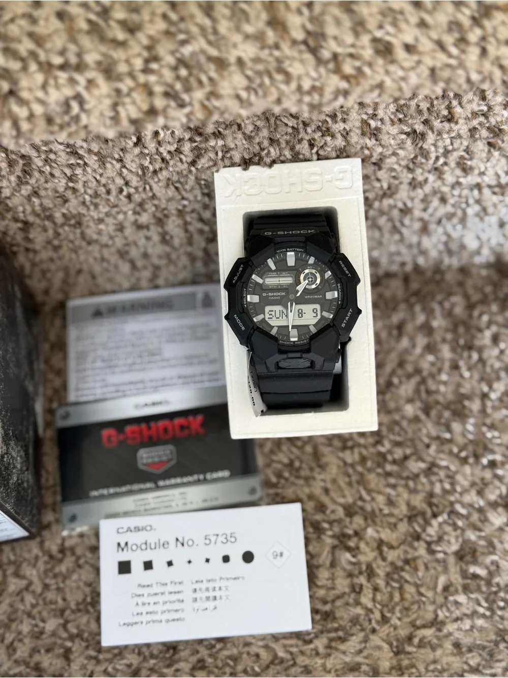 G-SHOCK Casio Black Rugged Analog-Digital Watch Mens